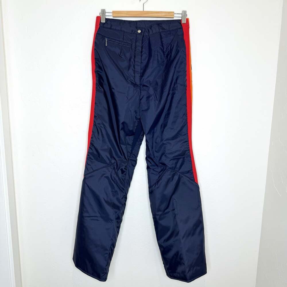 Vintage White Stag Action Sports Ski Pants 70’s Womens Small Navy Blue Stripe